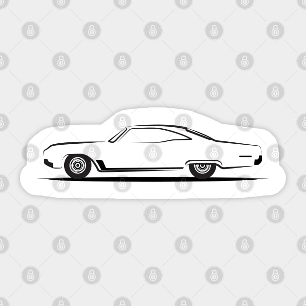 1967 Buick Wildcat Black Sticker by PauHanaDesign